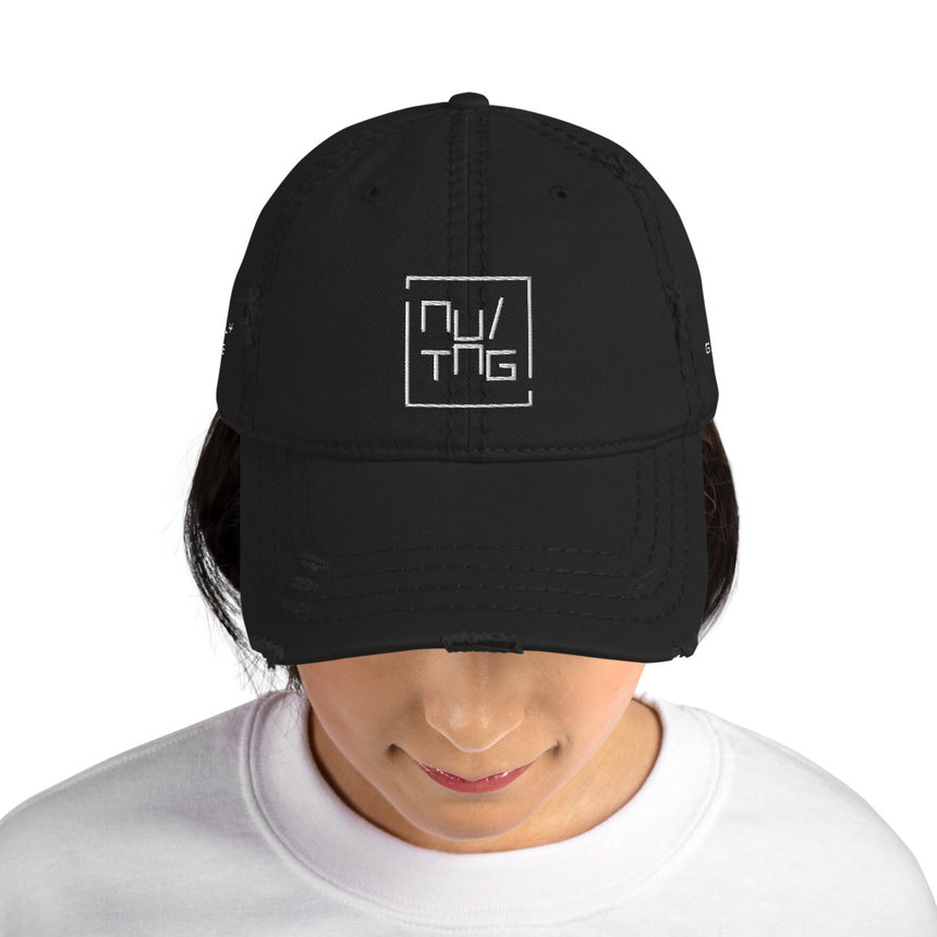 Embroidered Distressed Logo Cap