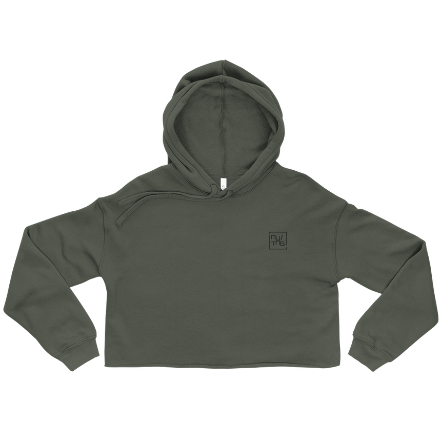 Women's Embroidered Crop Logo Hoodie