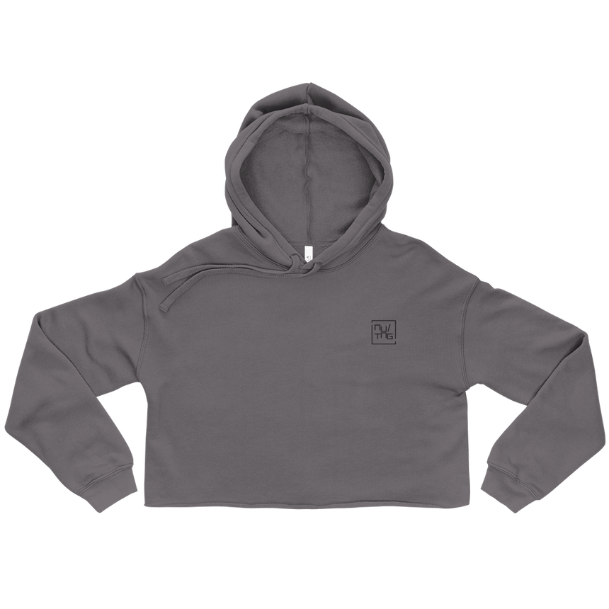 Women's Embroidered Crop Logo Hoodie