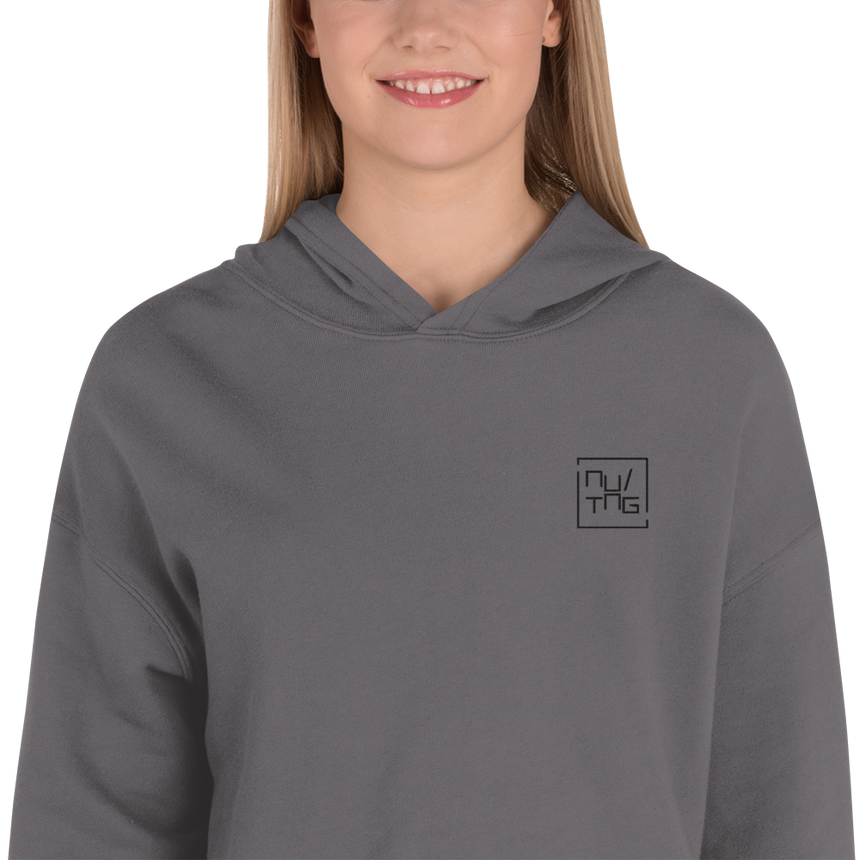 Women's Embroidered Crop Logo Hoodie