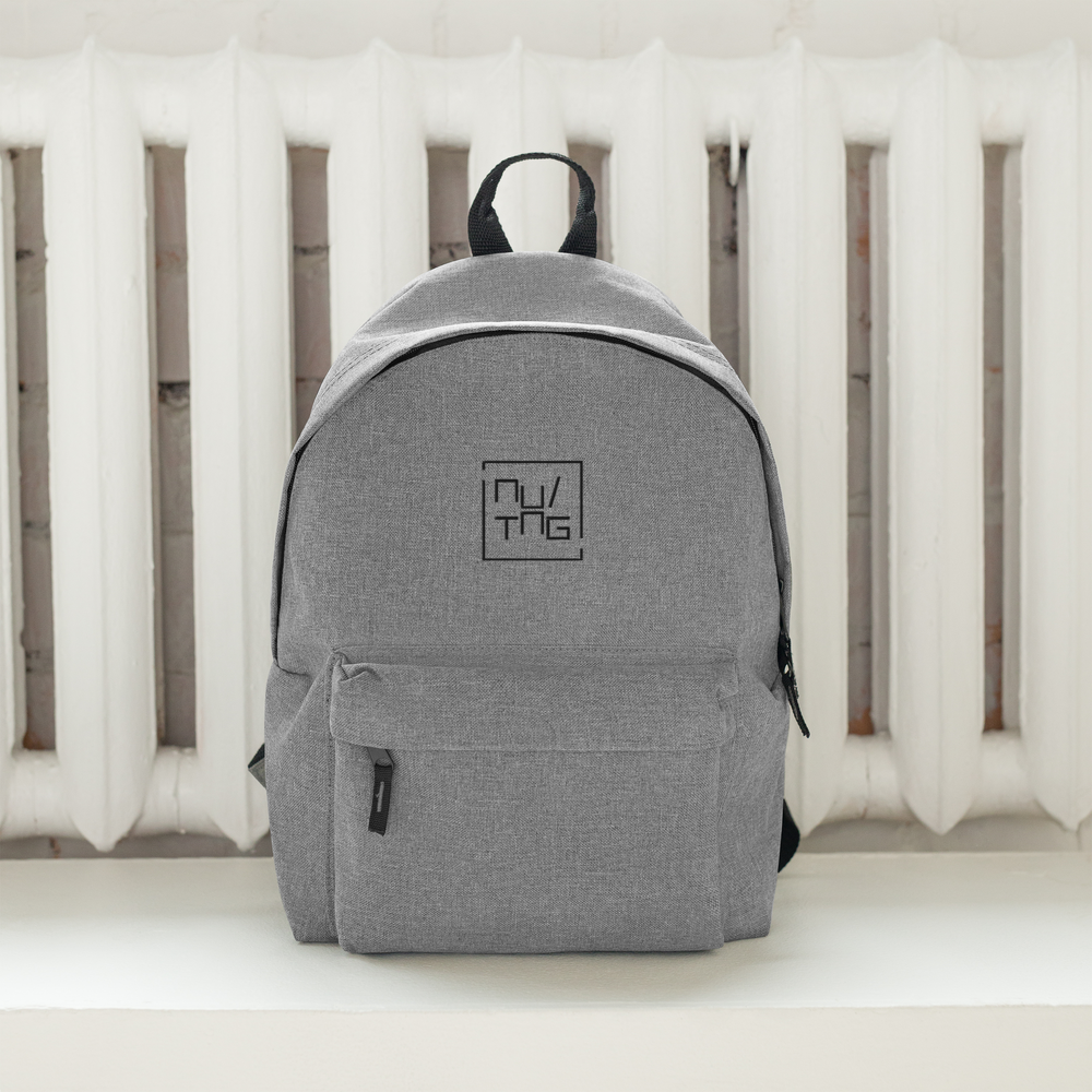 Logo Embroidered Backpack (White/Light Grey) — Lightworker