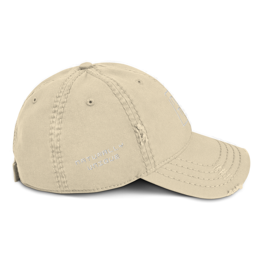 Embroidered Distressed Logo Cap