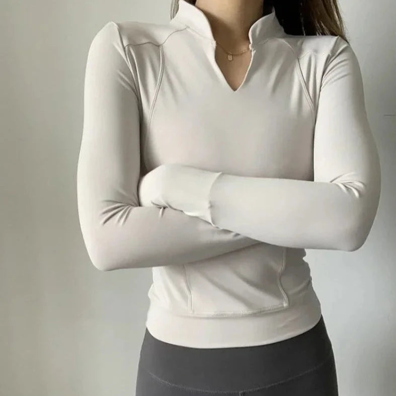 V-Neck Relaxed Fit Long Sleeve