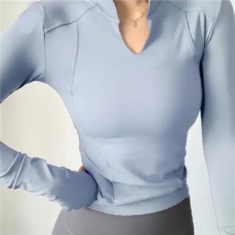 V-Neck Relaxed Fit Long Sleeve