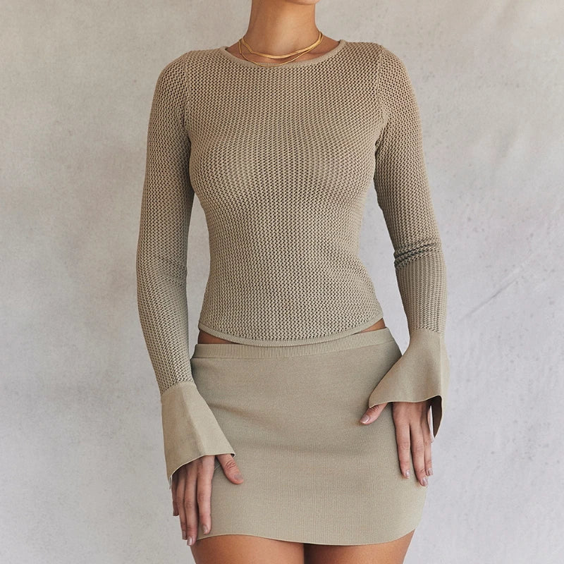 Ella Flared-Sleeve Sweater