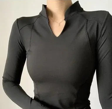 V-Neck Relaxed Fit Long Sleeve