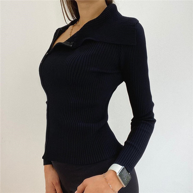 Irregular Side-Zip Sweater