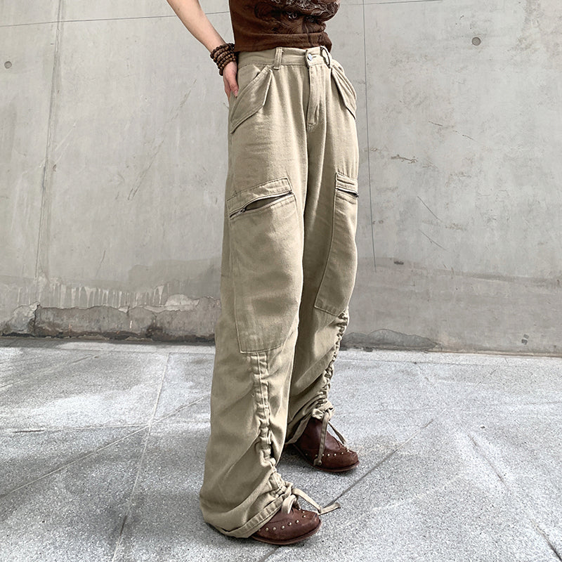 Vintage Shirred Utility Pants