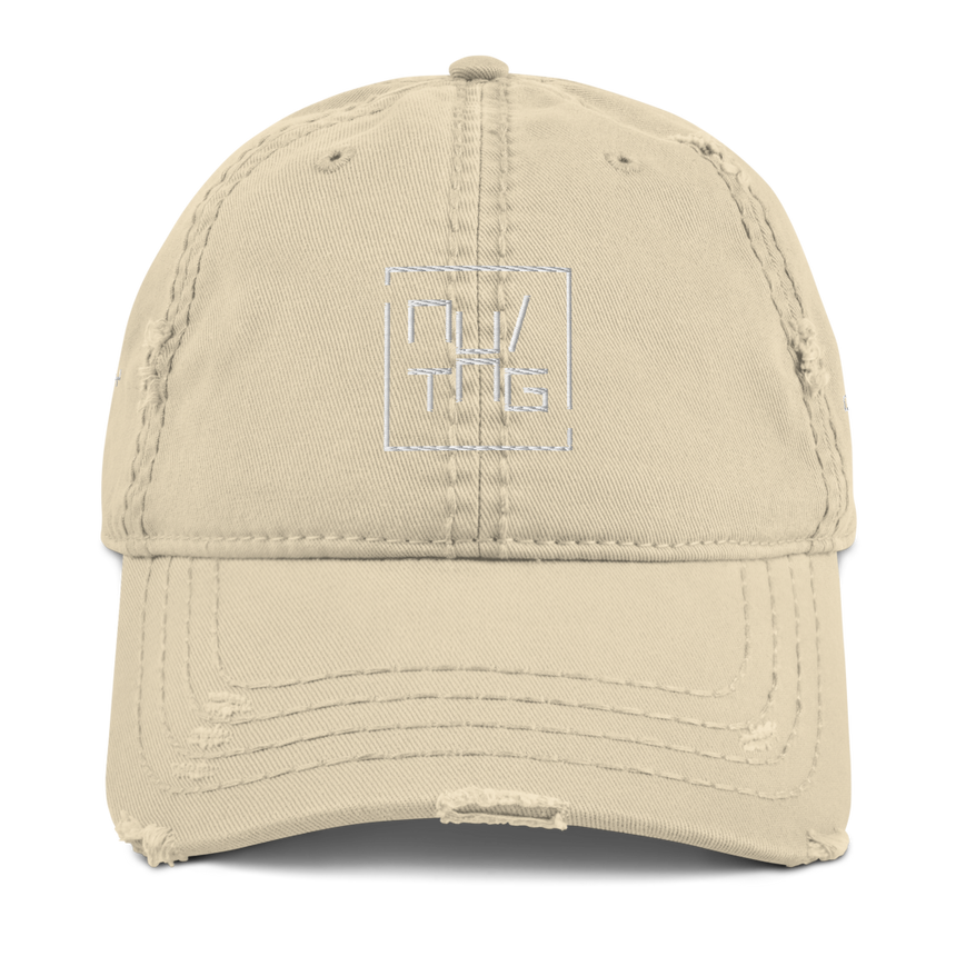 Embroidered Distressed Logo Cap