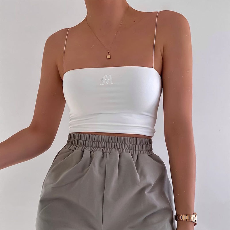 The Embroidered "M" Crop Top