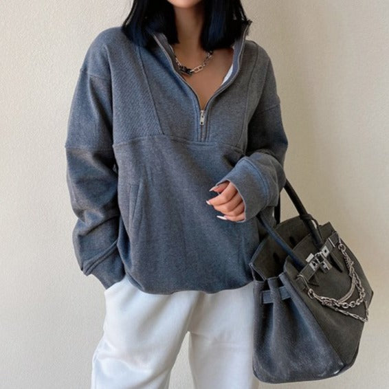 Stitched Cozy Sweat Top